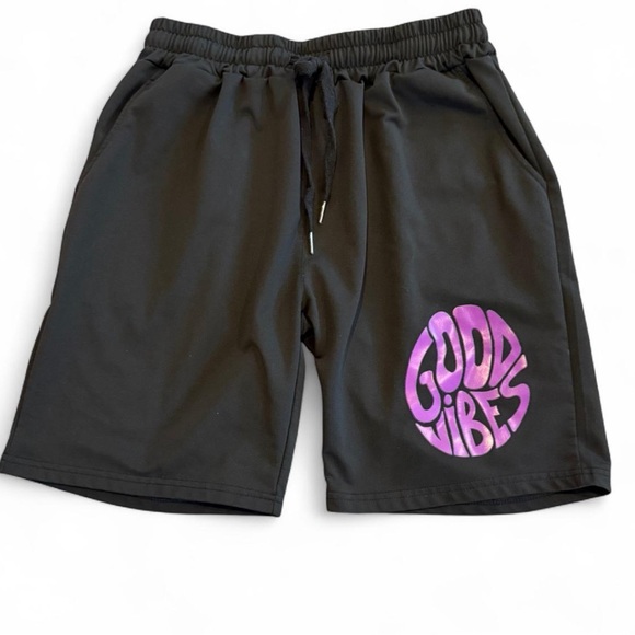 Good Vibes Black Shorts for Men. Small - Picture 1 of 4